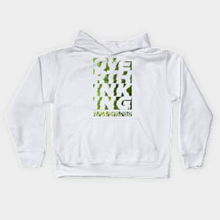 overthinking green leaf Kids Hoodie